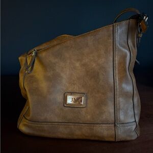Jose Hess The Danbury Mint Brown Leather Crossbody Bag